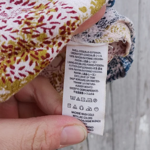 Free People Womens Sz XS Portobello Road Mini Dress Mix Print Cold Shoulder - Picture 7 of 7